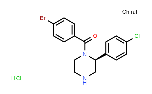 CAS No. 2132392-81-3, (S)-(4-Bromophenyl)(2-(4-chlorophenyl)piperazin-1-yl)methanone hydrochloride