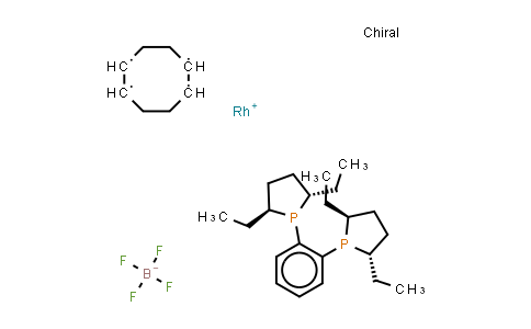 CAS No. 213343-64-7, 1,2-Bis[(2S,5S)-2,5-diethylphospholano]benzene(1,5-cyclooctadiene)rhodium(I) tetrafluoroborate
