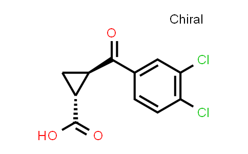CAS No. 213400-12-5, Cyclopropanecarboxylic acid, 2-(3,4-dichlorobenzoyl)-, (1R,2R)-rel-