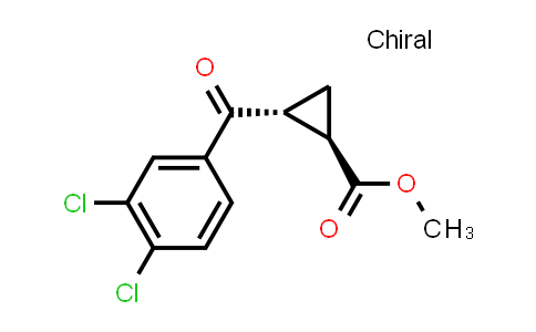 CAS No. 213400-37-4, Cyclopropanecarboxylic acid, 2-(3,4-dichlorobenzoyl)-, methyl ester, (1R,2R)-rel-