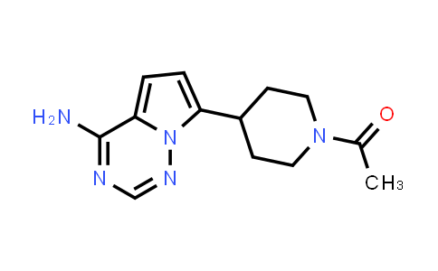 CAS No. 2135644-81-2, 1-(4-(4-Aminopyrrolo[2,1-f][1,2,4]triazin-7-yl)piperidin-1-yl)ethan-1-one