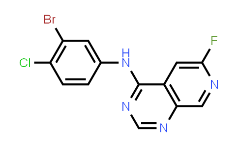 CAS No. 2135696-73-8, N-(3-Bromo-4-chlorophenyl)-6-fluoropyrido[3,4-d]pyrimidin-4-amine