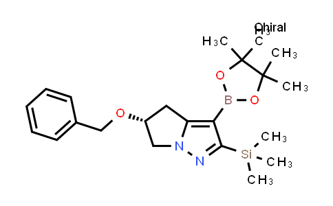 CAS No. 2135831-70-6, (R)-5-(Benzyloxy)-3-(4,4,5,5-tetramethyl-1,3,2-dioxaborolan-2-yl)-2-(trimethylsilyl)-5,6-dihydro-4H-pyrrolo[1,2-b]pyrazole