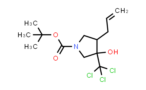 CAS No. 2135880-10-1, tert-Butyl 4-allyl-3-hydroxy-3-(trichloromethyl)pyrrolidine-1-carboxylate
