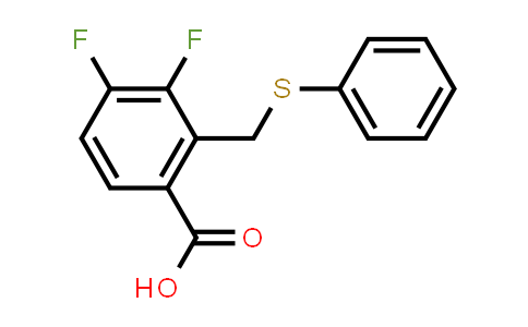 CAS No. 2136287-65-3, 3,4-Difluoro-2-((phenylthio)methyl)benzoic acid