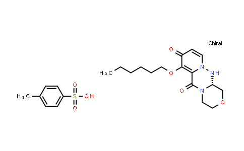 CAS No. 2136287-68-6, (R)-7-(Hexyloxy)-3,4,12,12a-tetrahydro-1H-[1,4]oxazino[3,4-c]pyrido[2,1-f][1,2,4]triazine-6,8-dione 4-methylbenzenesulfonate