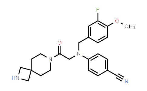 CAS No. 2137044-49-4, 4-((3-Fluoro-4-methoxybenzyl)(2-oxo-2-(2,7-diazaspiro[3.5]nonan-7-yl)ethyl)amino)benzonitrile