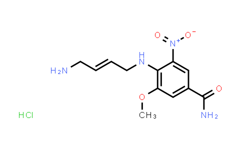 CAS No. 2138301-95-6, (E)-4-((4-Aminobut-2-en-1-yl)amino)-3-methoxy-5-nitrobenzamide hydrochloride