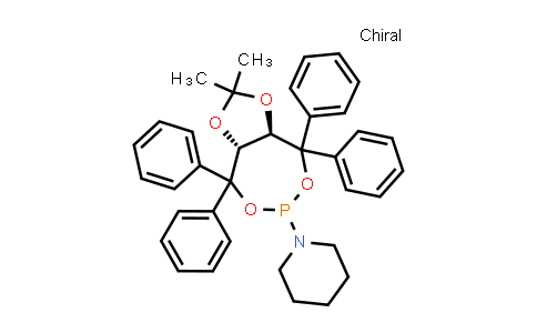 CAS No. 213843-95-9, 1-[(3aR,8aR)-Tetrahydro-2,2-dimethyl-4,4,8,8-tetraphenyl-1,3-dioxolo[4,5-e][1,3,2]dioxaphosphepin-6-yl]piperidine