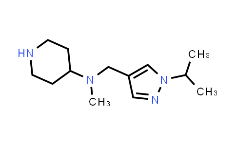CAS No. 2140305-95-7, N-Methyl-N-{[1-(propan-2-yl)-1H-pyrazol-4-yl]methyl}piperidin-4-amine