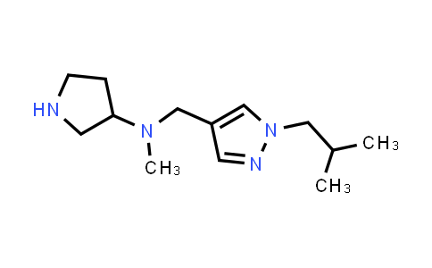 CAS No. 2140316-12-5, N-Methyl-N-{[1-(2-methylpropyl)-1H-pyrazol-4-yl]methyl}pyrrolidin-3-amine