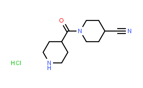 CAS No. 2140316-54-5, 1-(Piperidine-4-carbonyl)piperidine-4-carbonitrile hydrochloride