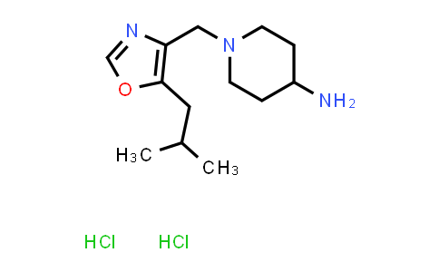 CAS No. 2140316-60-3, 1-((5-Isobutyloxazol-4-yl)methyl)piperidin-4-amine dihydrochloride