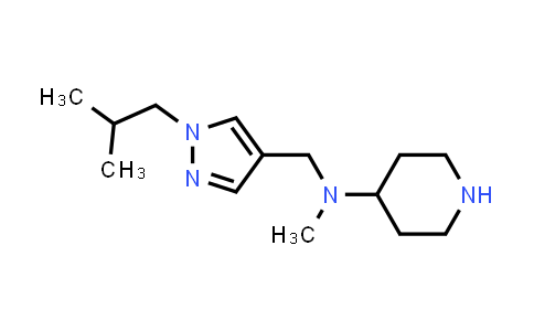 CAS No. 2140316-96-5, N-((1-Isobutyl-1H-pyrazol-4-yl)methyl)-N-methylpiperidin-4-amine