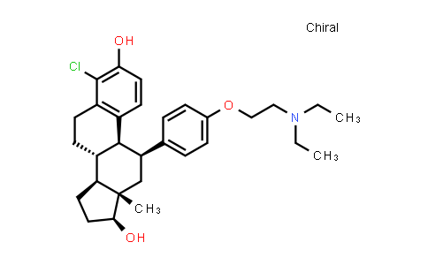 CAS No. 214140-47-3, Estra-1,3,5(10)-triene-3,17-diol, 4-chloro-11-[4-[2-(diethylamino)ethoxy]phenyl]-, (11β,17β)-