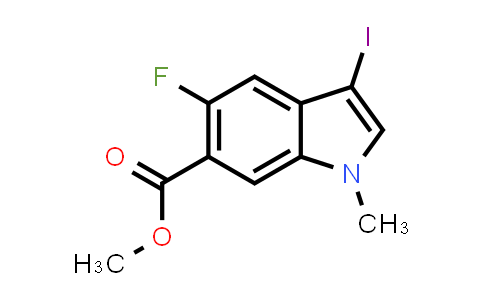 CAS No. 2142608-96-4, Methyl 5-fluoro-3-iodo-1-methyl-1H-indole-6-carboxylate