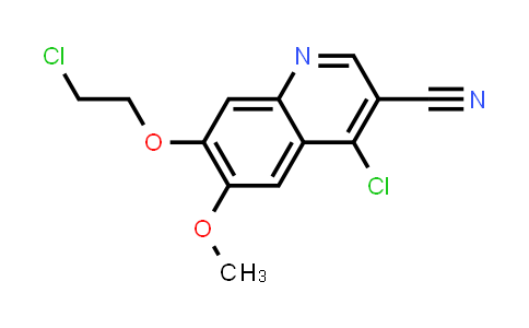 CAS No. 214470-72-1, 3-Quinolinecarbonitrile, 4-chloro-7-(2-chloroethoxy)-6-methoxy-
