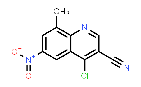 CAS No. 214476-14-9, 3-Quinolinecarbonitrile, 4-chloro-8-methyl-6-nitro-