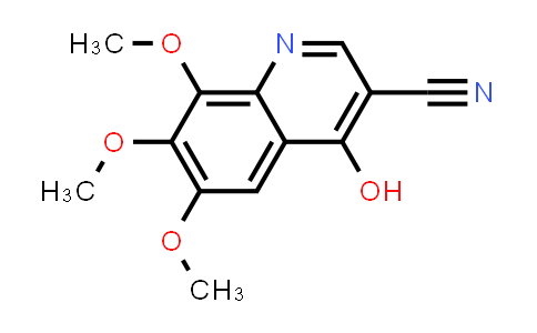 CAS No. 214476-46-7, 3-Quinolinecarbonitrile, 4-hydroxy-6,7,8-trimethoxy-