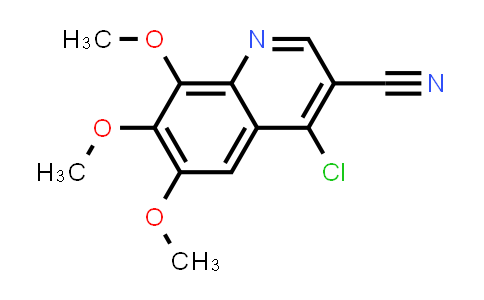 CAS No. 214476-63-8, 3-Quinolinecarbonitrile, 4-chloro-6,7,8-trimethoxy-