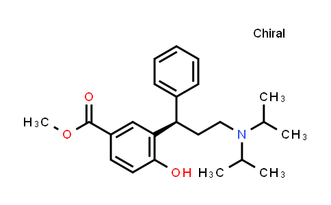 CAS No. 214601-17-9, 3-[(1R)-3-[bis(1-methylethyl)amino]-1-phenylpropyl]-4-hydroxy-Benzoic acid methyl ester