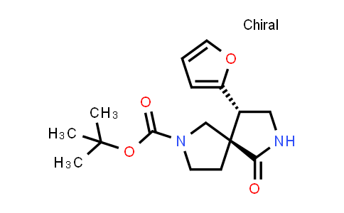 CAS No. 2151025-56-6, (5R,9S)-Tert-butyl 9-(furan-2-yl)-6-oxo-2,7-diazaspiro[4.4]nonane-2-carboxylate