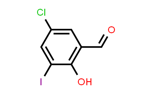 CAS No. 215124-03-1, 5-Chloro-2-hydroxy-3-iodobenzaldehyde