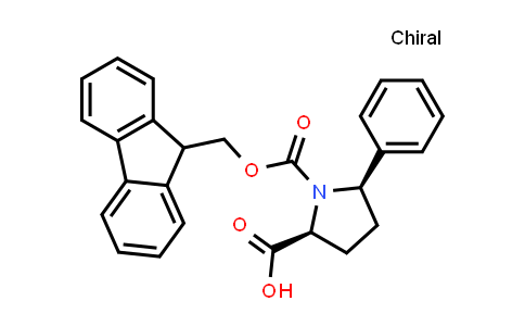 CAS No. 215190-21-9, (2S,5R)-1-(((9H-Fluoren-9-yl)methoxy)carbonyl)-5-phenylpyrrolidine-2-carboxylic acid