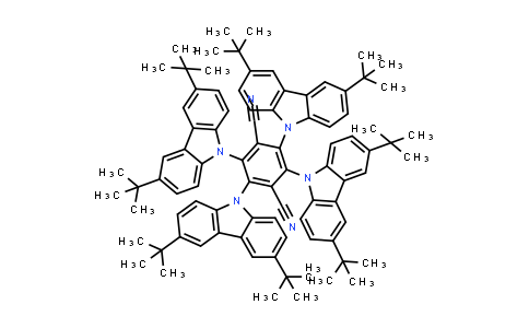 CAS No. 2153433-46-4, 2,3,5,6-tetrakis(3,6-di-t-Butylcarbazol-9-yl)-1,4-dicyanobenzene