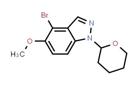 CAS No. 2158298-59-8, 4-Bromo-5-methoxy-1-(tetrahydro-2H-pyran-2-yl)-1H-indazole