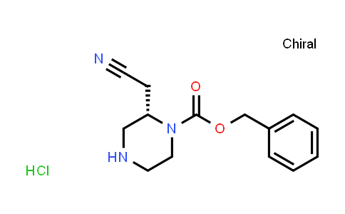 CAS No. 2158302-02-2, Benzyl (S)-2-(cyanomethyl)piperazine-1-carboxylate hydrochloride