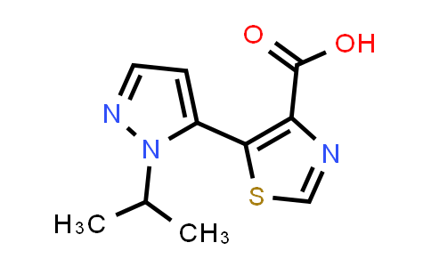 CAS No. 2163195-87-5, 5-(1-Isopropyl-1H-pyrazol-5-yl)thiazole-4-carboxylic acid