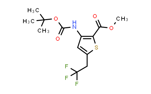 CAS No. 2163771-84-2, Methyl 3-((tert-butoxycarbonyl)amino)-5-(2,2,2-trifluoroethyl)thiophene-2-carboxylate
