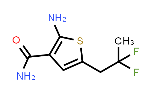 CAS No. 2163772-38-9, 2-Amino-5-(2,2-difluoropropyl)thiophene-3-carboxamide