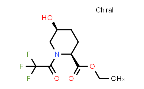 CAS No. 2165715-84-2, (2S,5S)-ethyl 5-hydroxy-1-(2,2,2-trifluoroacetyl)piperidine-2-carboxylate