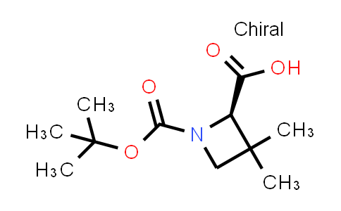 MC540893 | 2165940-24-7 | (R)-1-(tert-Butoxycarbonyl)-3,3-dimethylazetidine-2-carboxylic acid