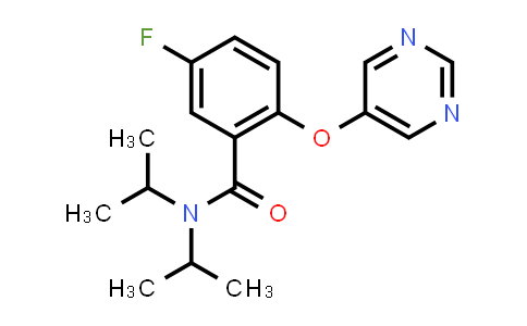 CAS No. 2169919-95-1, 5-Fluoro-N,N-diisopropyl-2-(pyrimidin-5-yloxy)benzamide