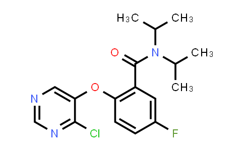 CAS No. 2169919-97-3, 2-((4-Chloropyrimidin-5-yl)oxy)-5-fluoro-N,N-diisopropylbenzamide