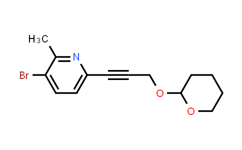 CAS No. 2170129-03-8, 3-Bromo-2-methyl-6-(3-((tetrahydro-2H-pyran-2-yl)oxy)prop-1-yn-1-yl)pyridine