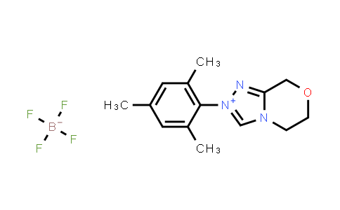 CAS No. 2170152-85-7, 2-Mesityl-5,6-dihydro-8H-[1,2,4]triazolo[3,4-c][1,4]oxazin-2-ium tetrafluoroborate