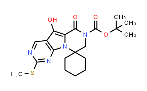 CAS No. 2170746-97-9, tert-Butyl 5'-hydroxy-2'-(methylthio)-6'-oxo-6'H-spiro[cyclohexane-1,9'-pyrazino[1',2':1,5]pyrrolo[2,3-d]pyrimidine]-7'(8'H)-carboxylate