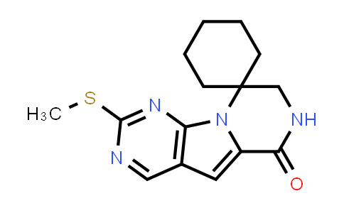 CAS No. 2170747-00-7, 2'-(Methylthio)-7',8'-dihydro-6'H-spiro[cyclohexane-1,9'-pyrazino[1',2':1,5]pyrrolo[2,3-d]pyrimidin]-6'-one