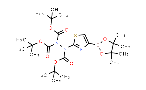 CAS No. 2170980-01-3, tri-tert-Butyl 2-(4-(4,4,5,5-tetramethyl-1,3,2-dioxaborolan-2-yl)thiazol-2-yl)hydrazine-1,1,2-tricarboxylate