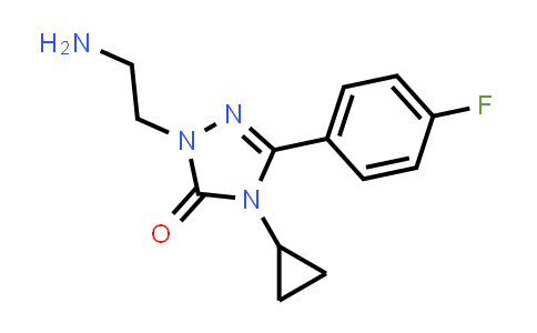 CAS No. 2175978-87-5, 1-(2-Aminoethyl)-4-cyclopropyl-3-(4-fluorophenyl)-4,5-dihydro-1H-1,2,4-triazol-5-one