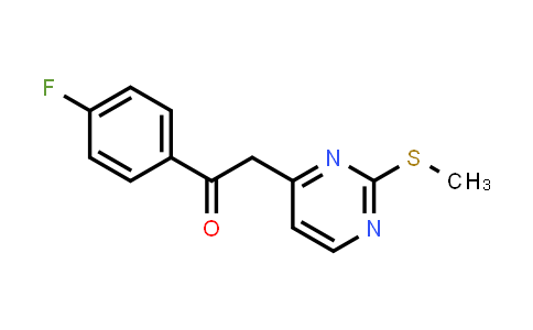 CAS No. 217661-99-9, 1-(4-Fluorophenyl)-2-(2-(methylthio)pyrimidin-4-yl)ethanone