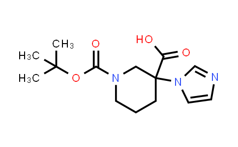 MC541130 | 2177257-67-7 | 1-(tert-Butoxycarbonyl)-3-(1H-imidazol-1-yl)piperidine-3-carboxylic acid