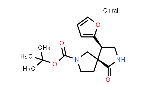 CAS No. 2177264-82-1, rel-tert-Butyl (5R,9R)-9-(furan-2-yl)-6-oxo-2,7-diazaspiro[4.4]nonane-2-carboxylate