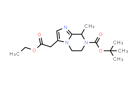 CAS No. 2177266-51-0, tert-Butyl 3-(2-ethoxy-2-oxoethyl)-8-methyl-5,6-dihydroimidazo[1,2-a]pyrazine-7(8H)-carboxylate