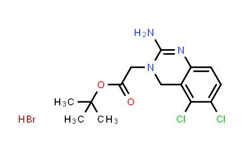 CAS No. 2177267-13-7, tert-Butyl 2-(2-amino-5,6-dichloroquinazolin-3(4H)-yl)acetate hydrobromide