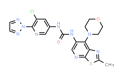 CAS No. 2178989-63-2, 1-(5-Chloro-6-(2H-1,2,3-triazol-2-yl)pyridin-3-yl)-3-(2-methyl-7-morpholinothiazolo[5,4-b]pyridin-6-yl)urea